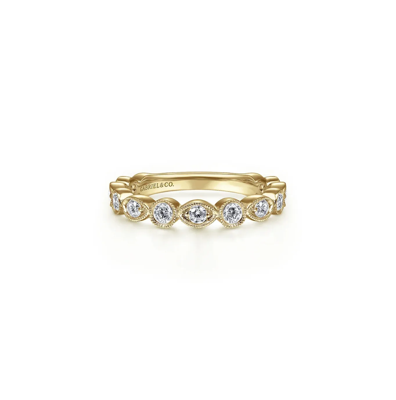 14KY Diamond Stackable Ring