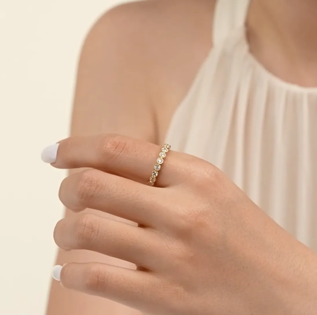 14KY Diamond Stackable Ring