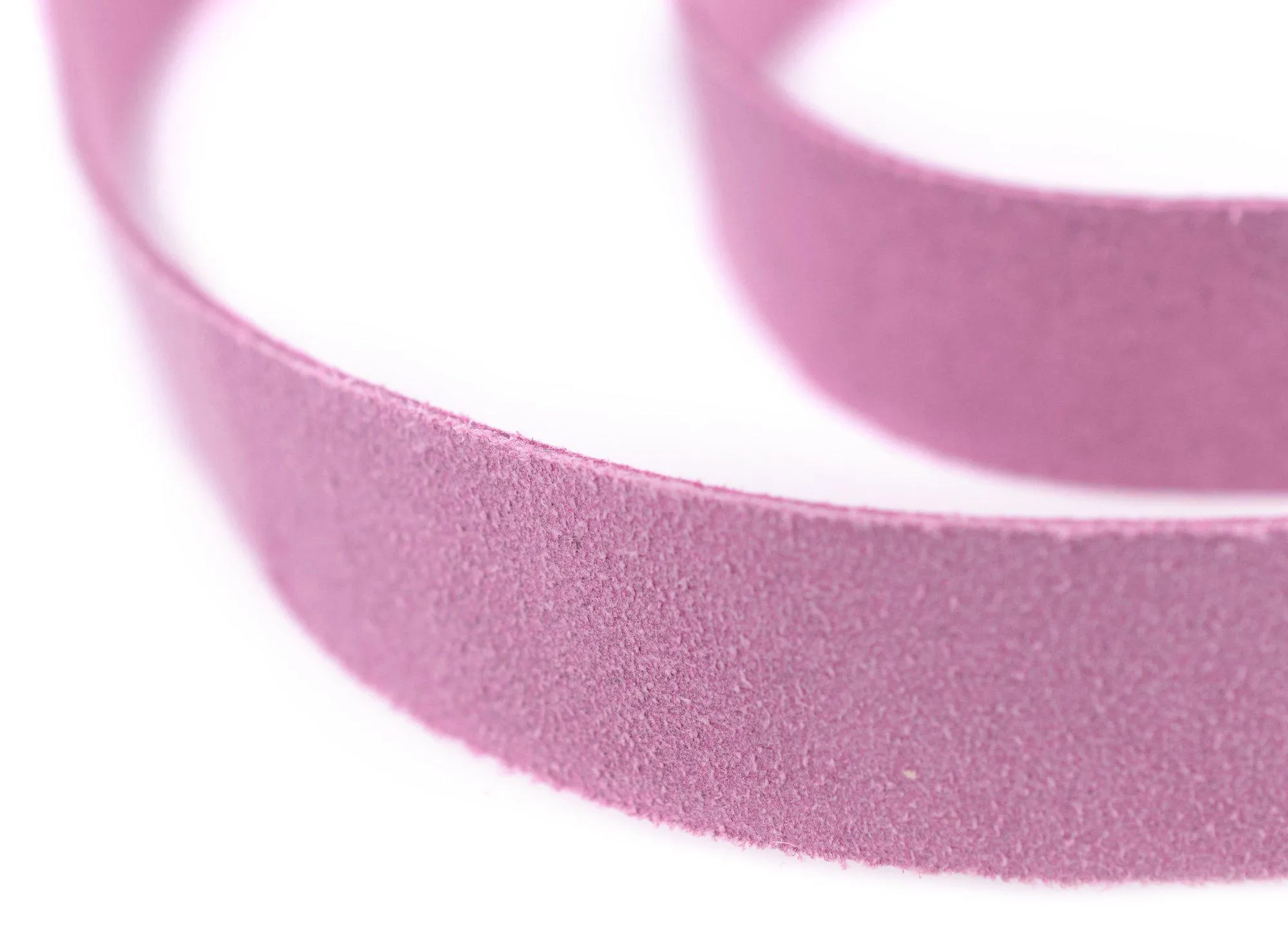 20mm Rose Pink Flat Suede Leather Cord (3ft)