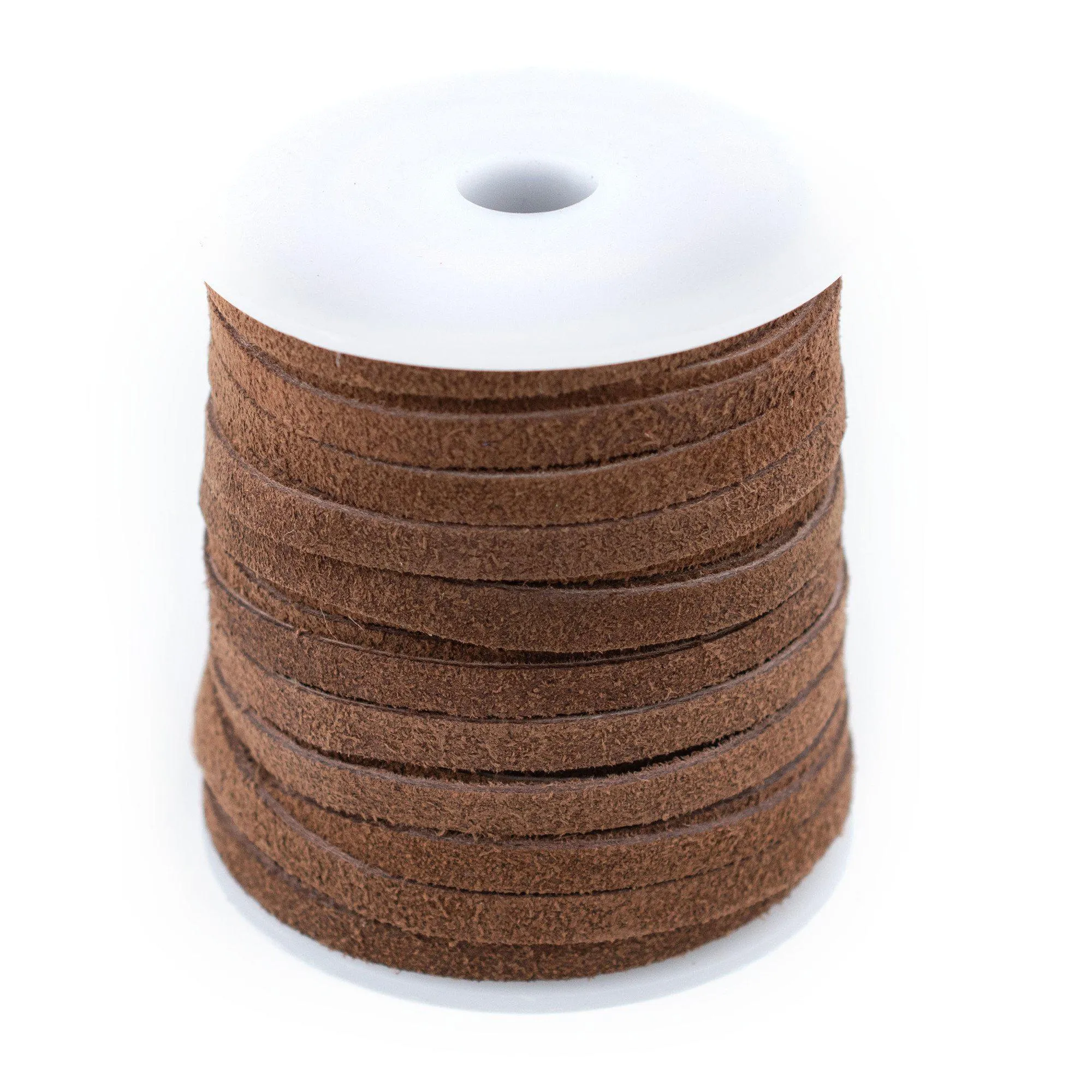 5.0mm Brown Flat Suede Leather Cord (75ft)