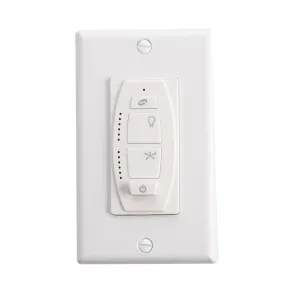 6-Speed DC Ceiling Fan Wall Control Transmitter, Full Function, Ivory Finish