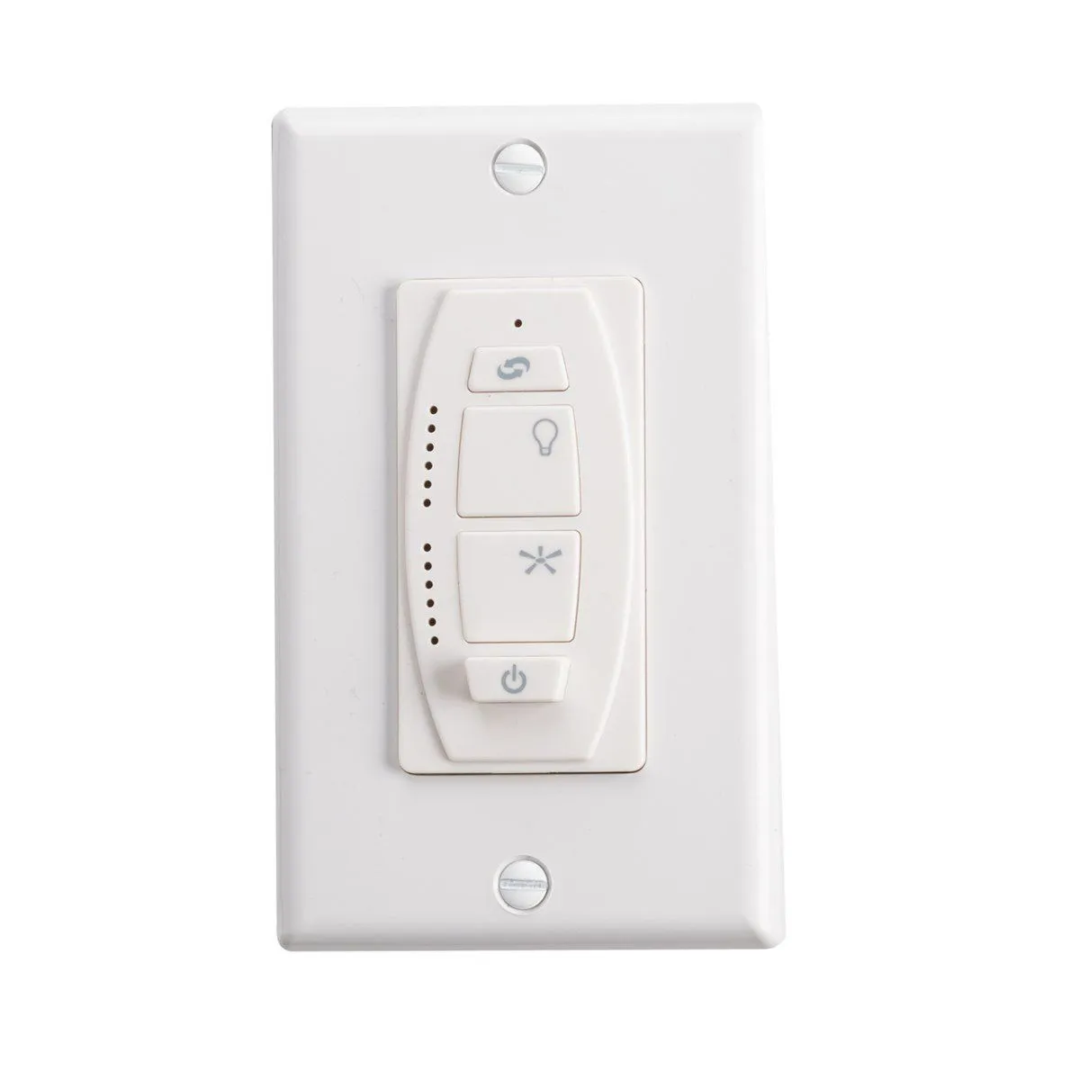 6-Speed DC Ceiling Fan Wall Control Transmitter, Full Function, Ivory Finish