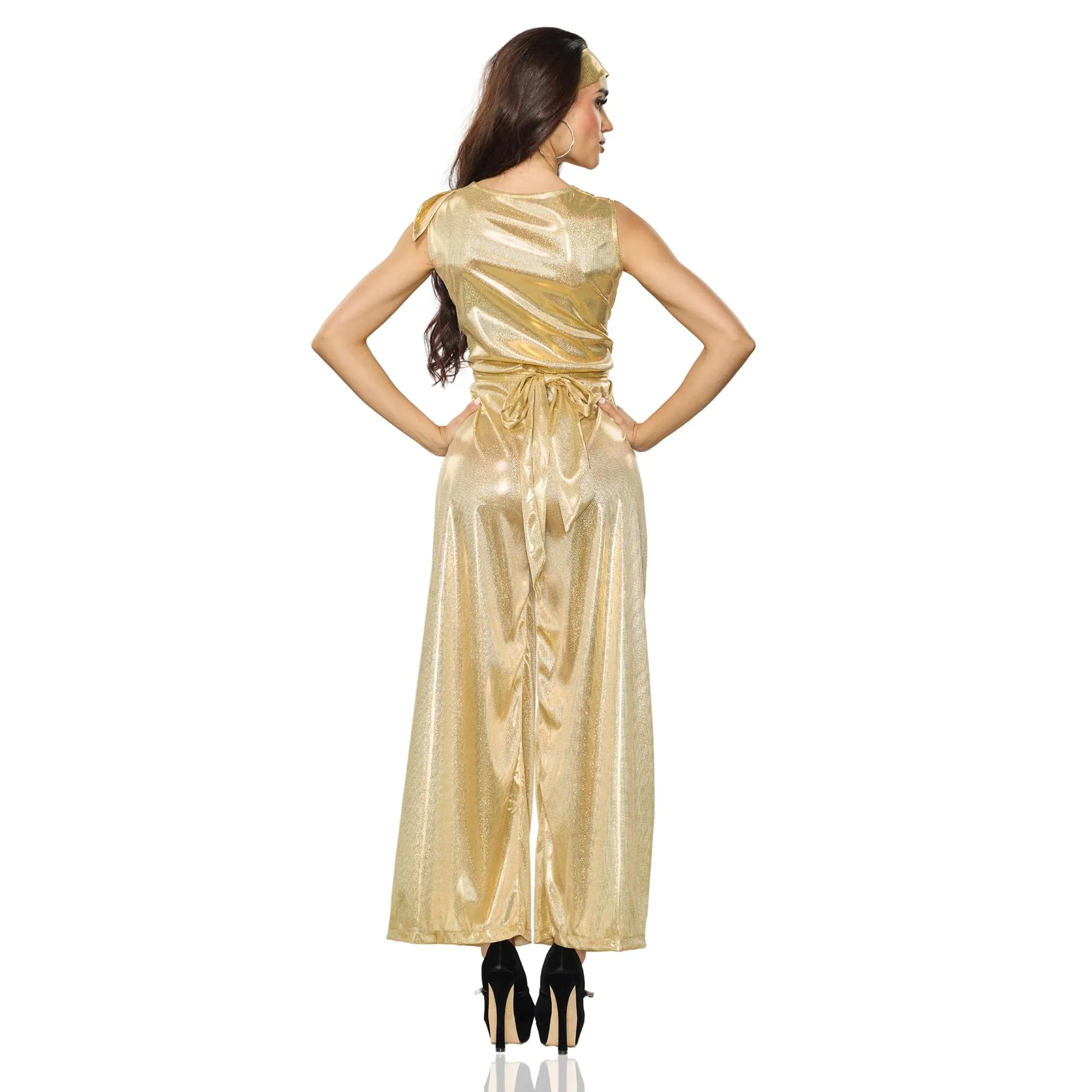 70's Disco Gold Adult Costume Jumpsuit