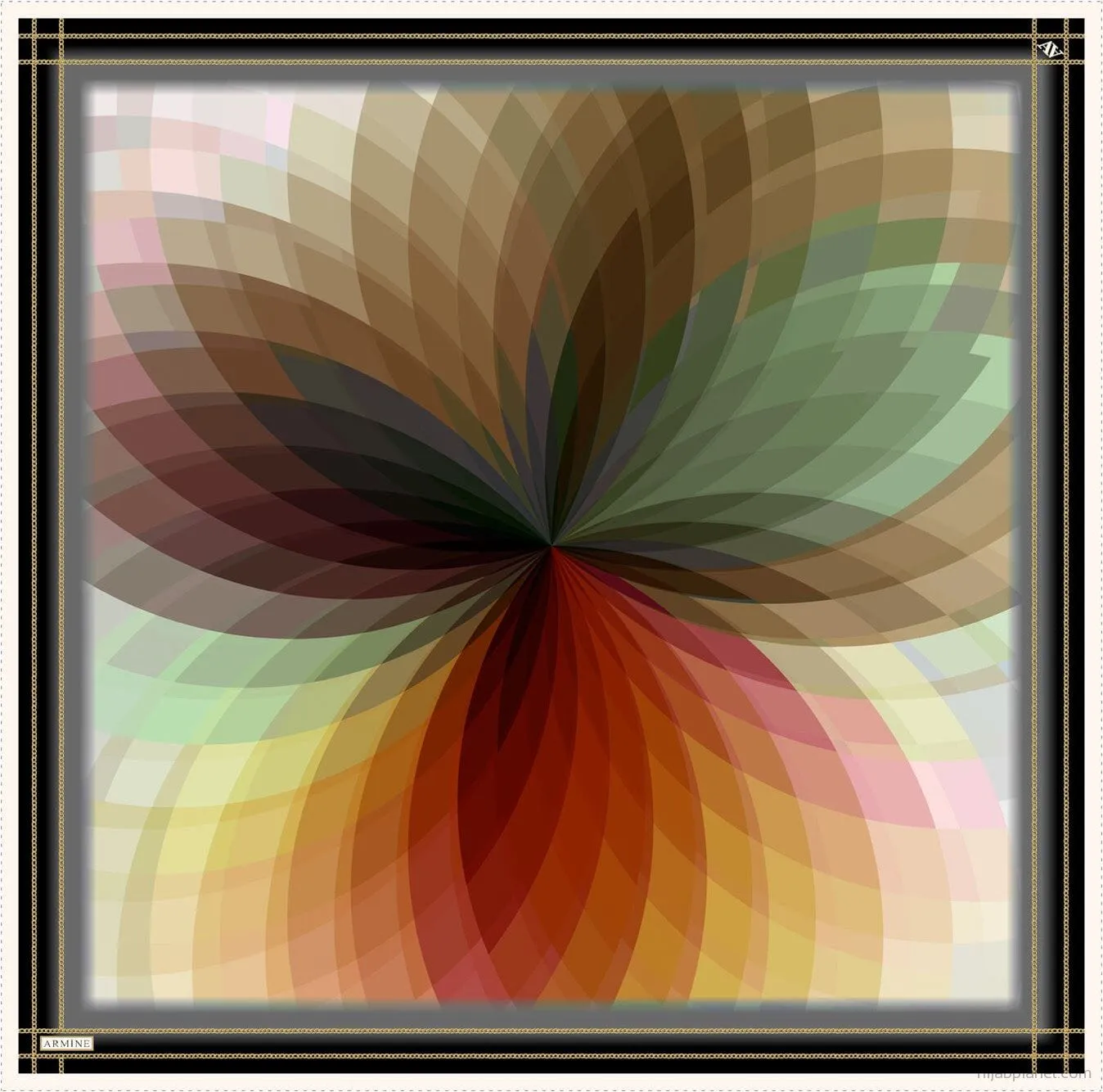 Armine Lotus Abstract Silk Scarf #20