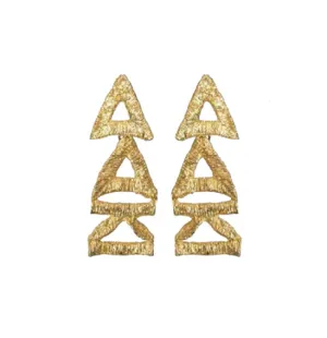 Art Deco Tri Earrings