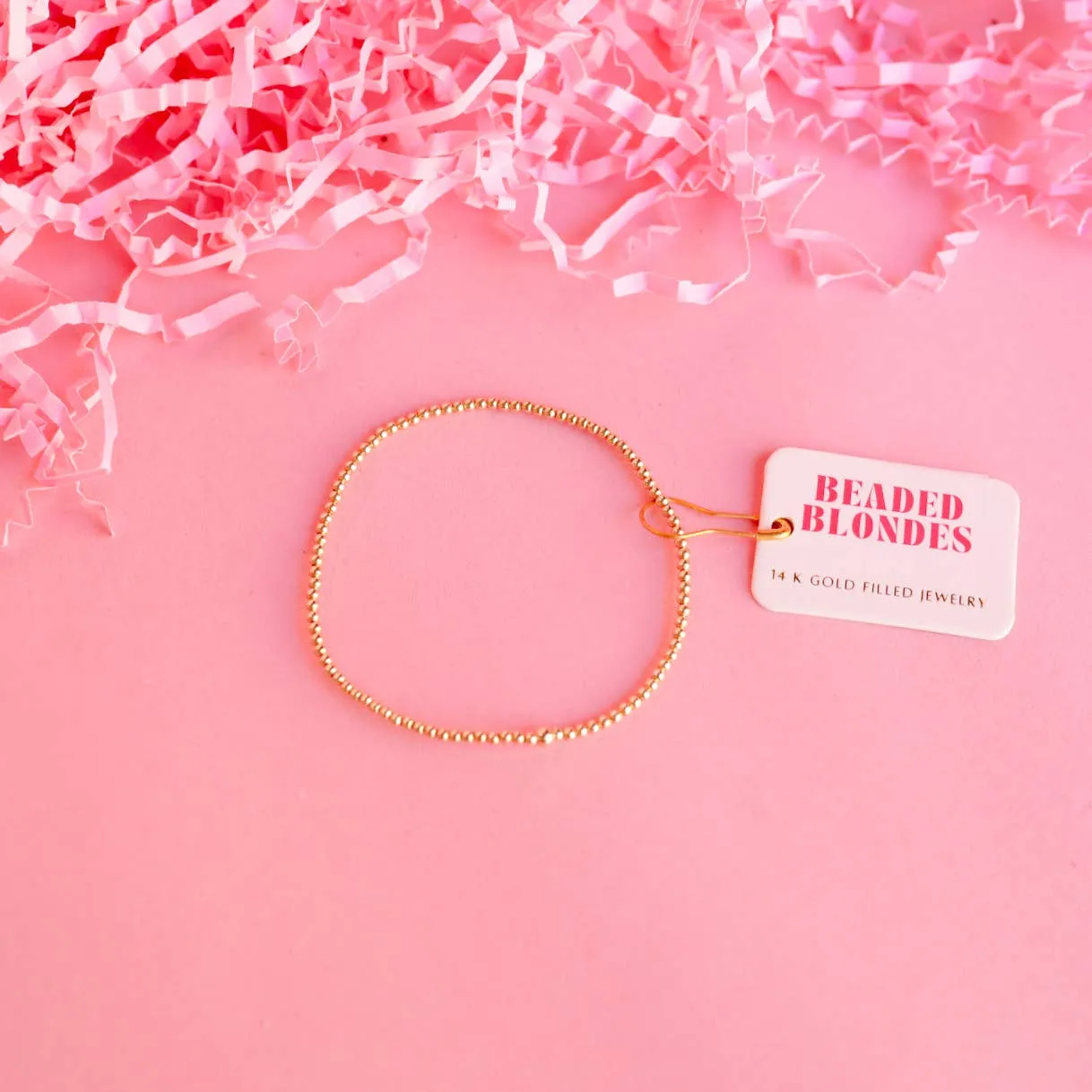 Beaded Blondes - 2MM Gold Beaded Bracelet