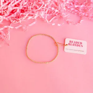 Beaded Blondes - 2MM Gold Beaded Bracelet
