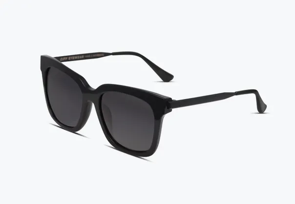 Bella Cat Eye Black   Grey Polarized Sunglasses