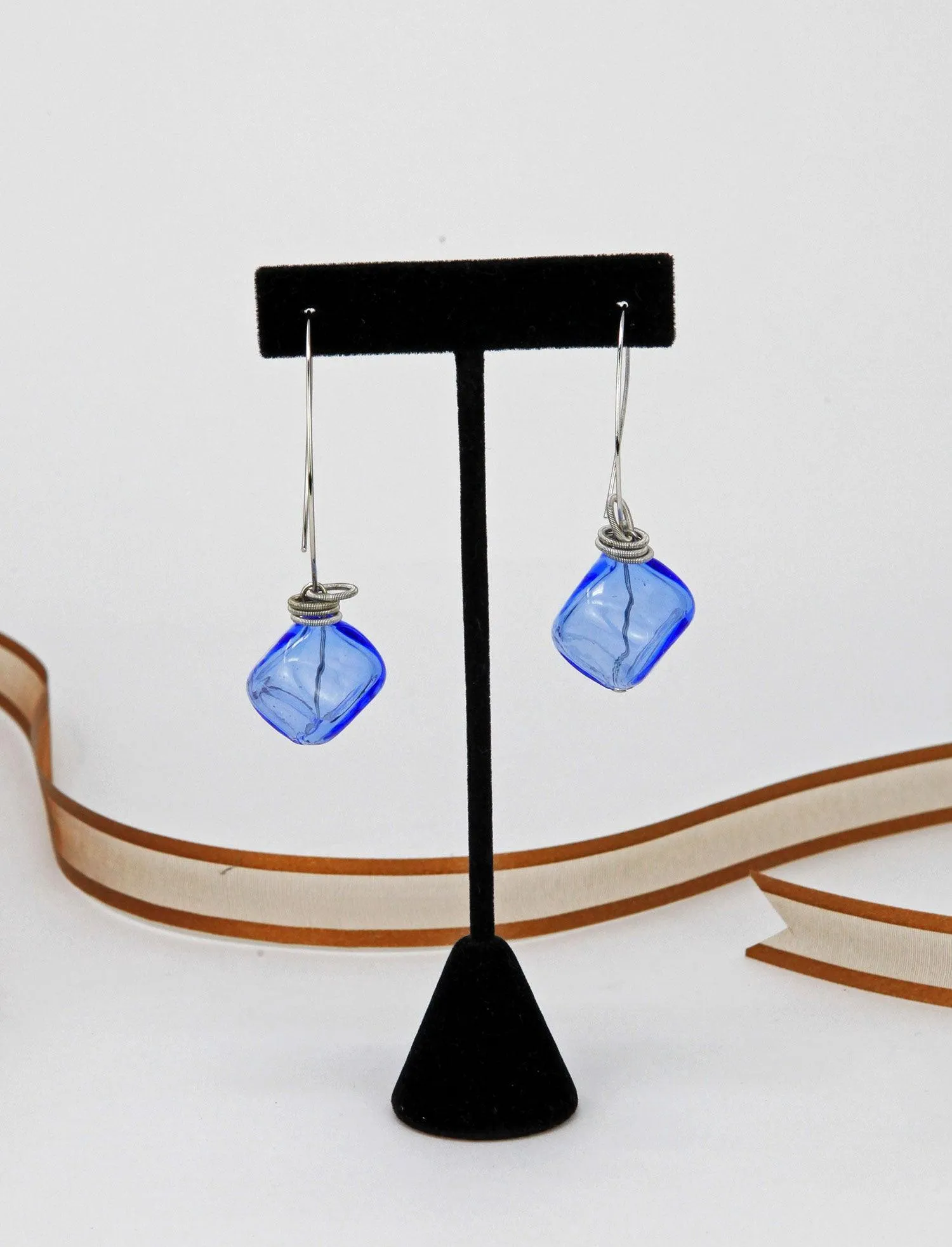 Boop Earrings, Murano Glass Bead and Hoop