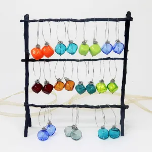 Boop Earrings, Murano Glass Bead and Hoop