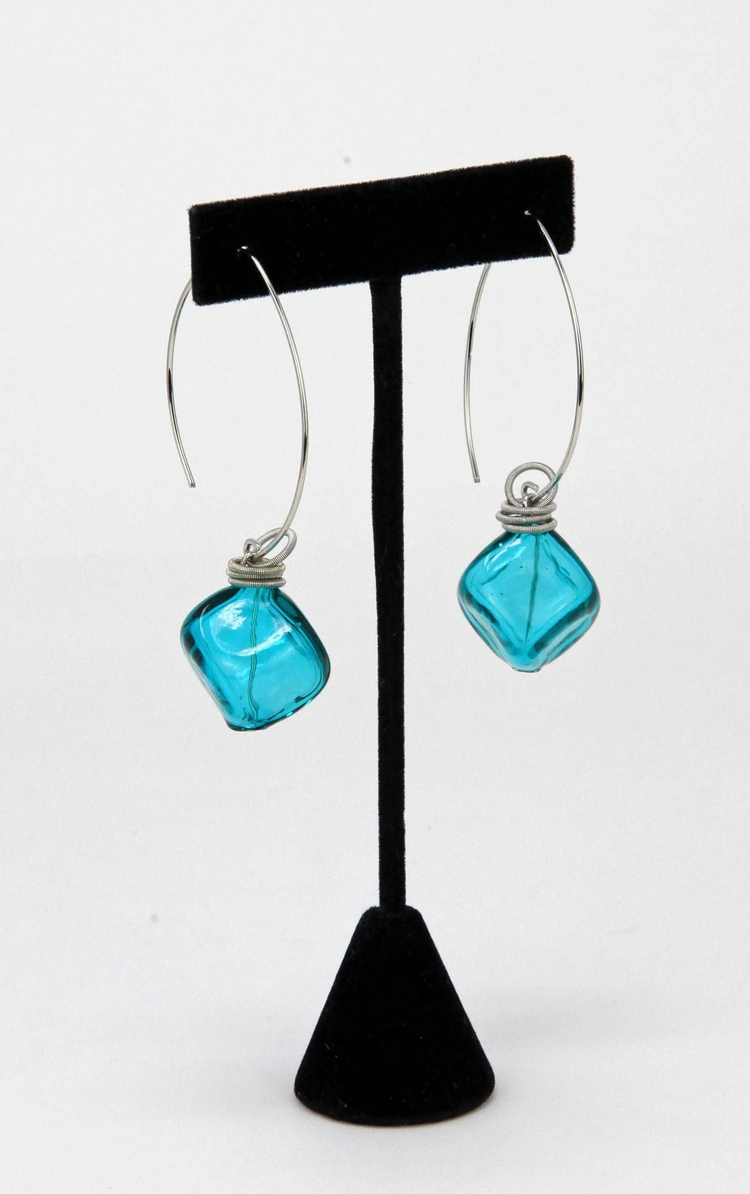 Boop Earrings, Murano Glass Bead and Hoop