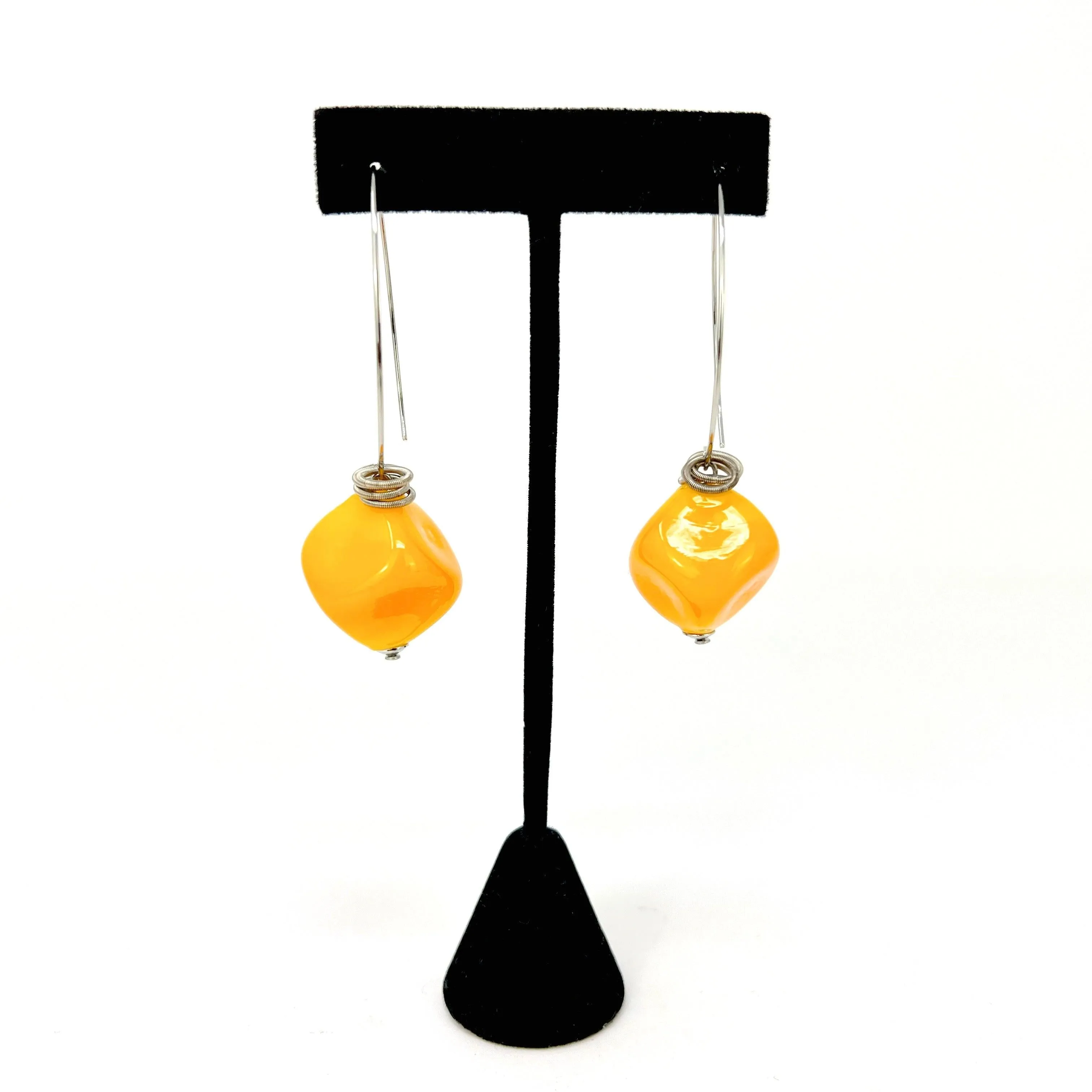 Boop Earrings, Murano Glass Bead and Hoop