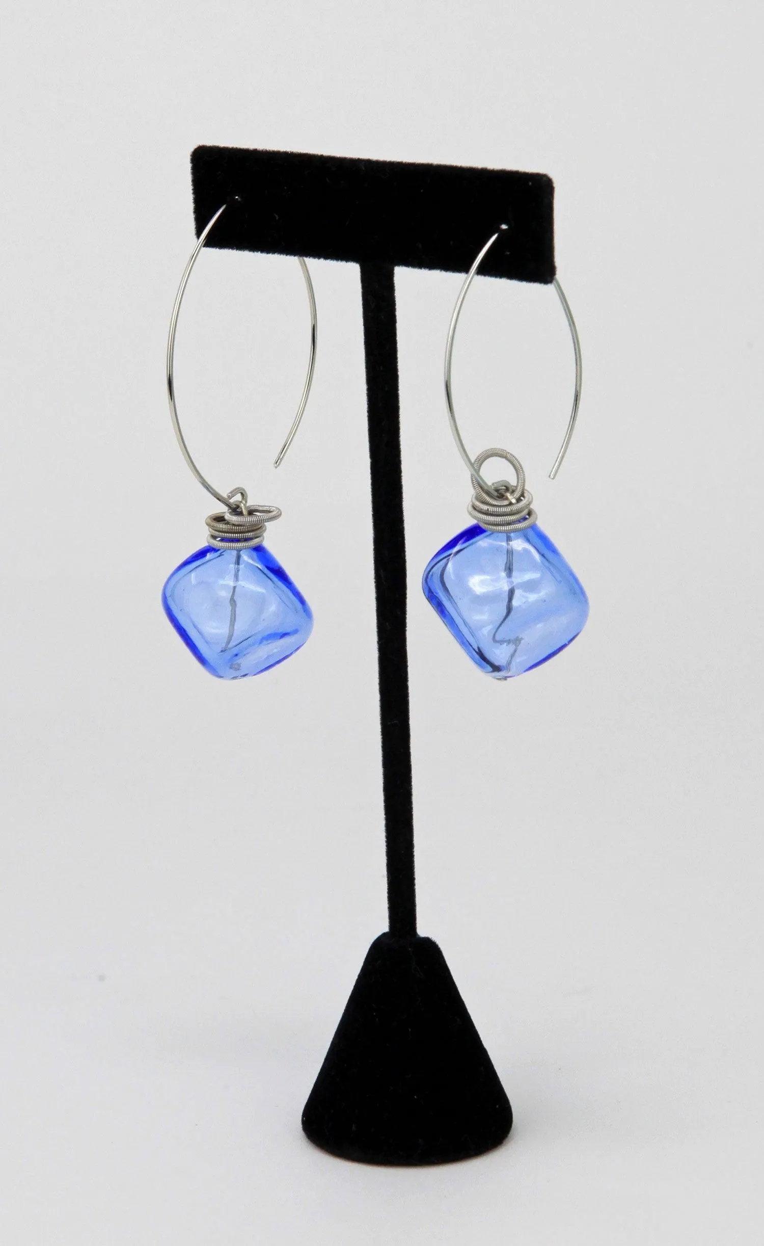 Boop Earrings, Murano Glass Bead and Hoop
