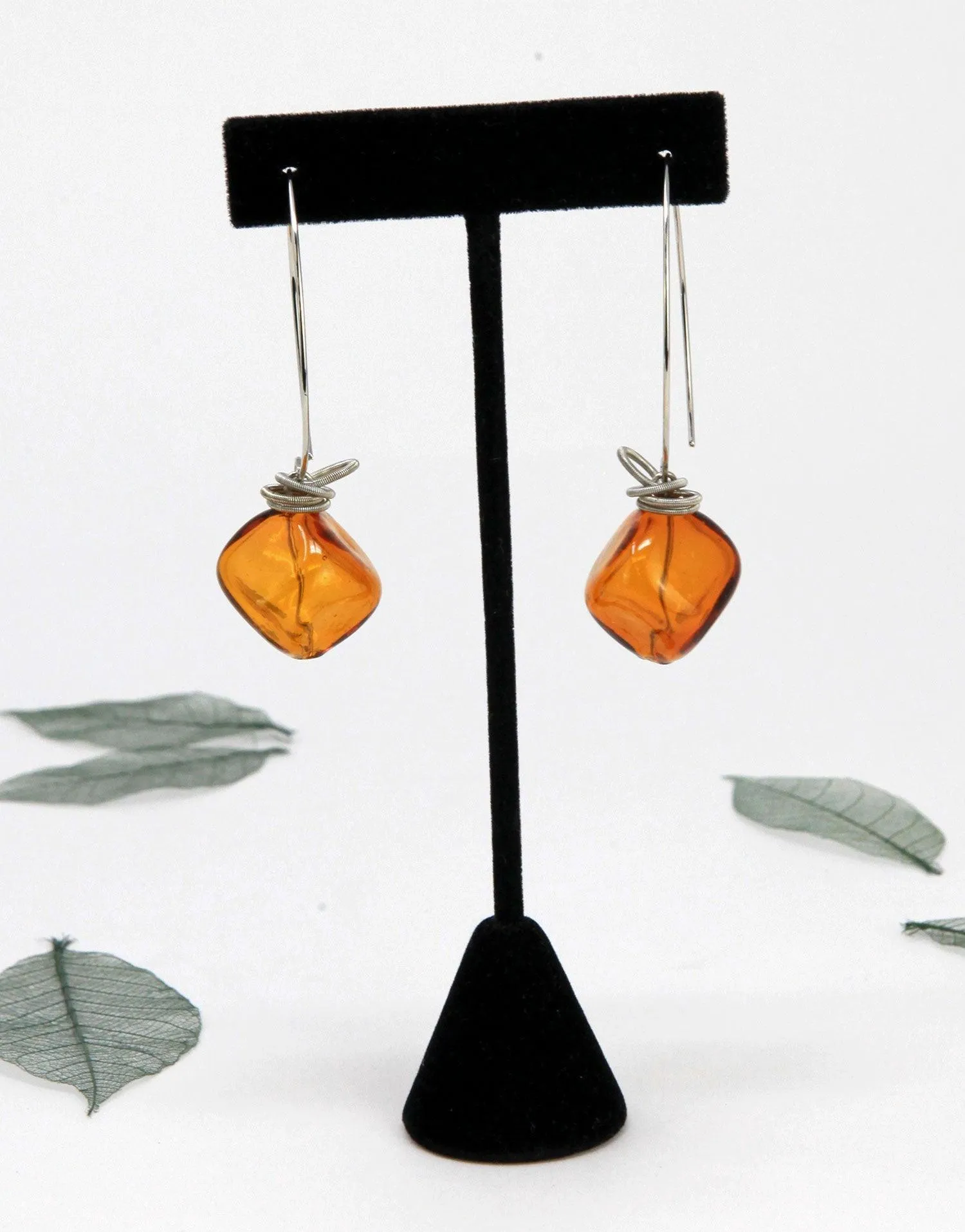 Boop Earrings, Murano Glass Bead and Hoop