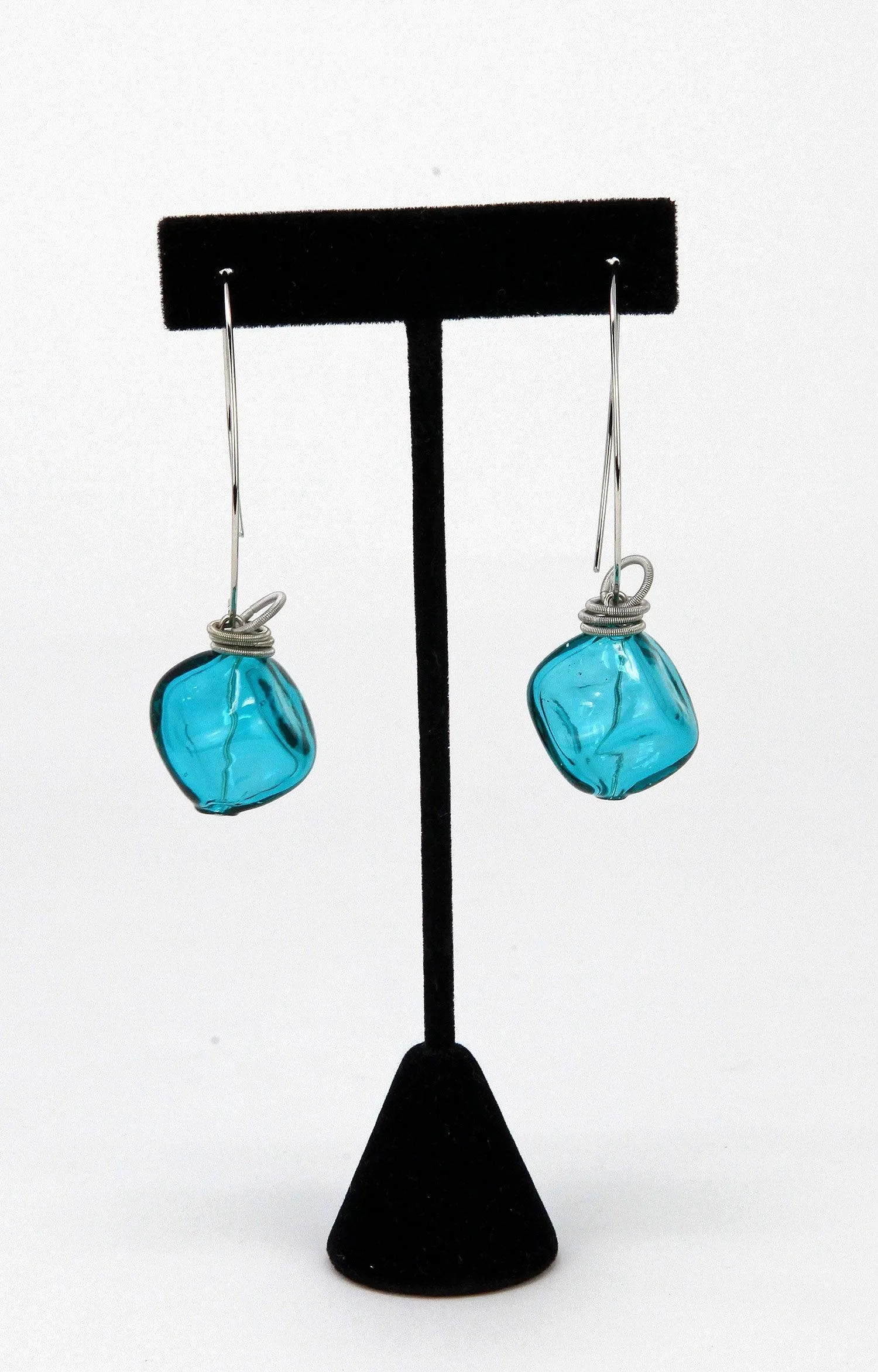 Boop Earrings, Murano Glass Bead and Hoop