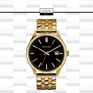 Bulova 44B121 Dress Caravelle Gold Stainless Steel Strap Men Watches