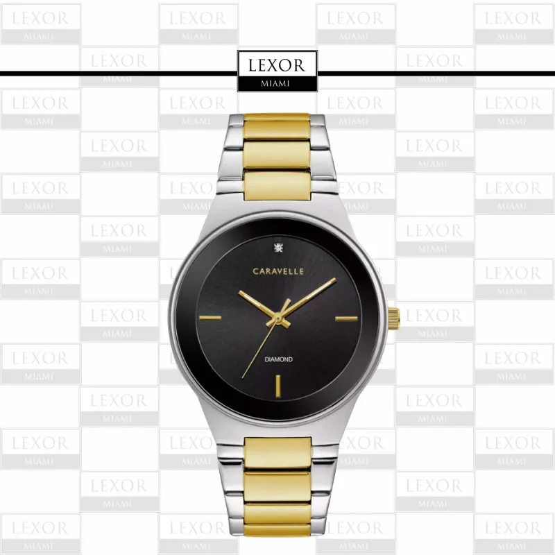 Bulova 45D107 Modern Caravelle 2 Tone Stainless Steel Strap Men Watches