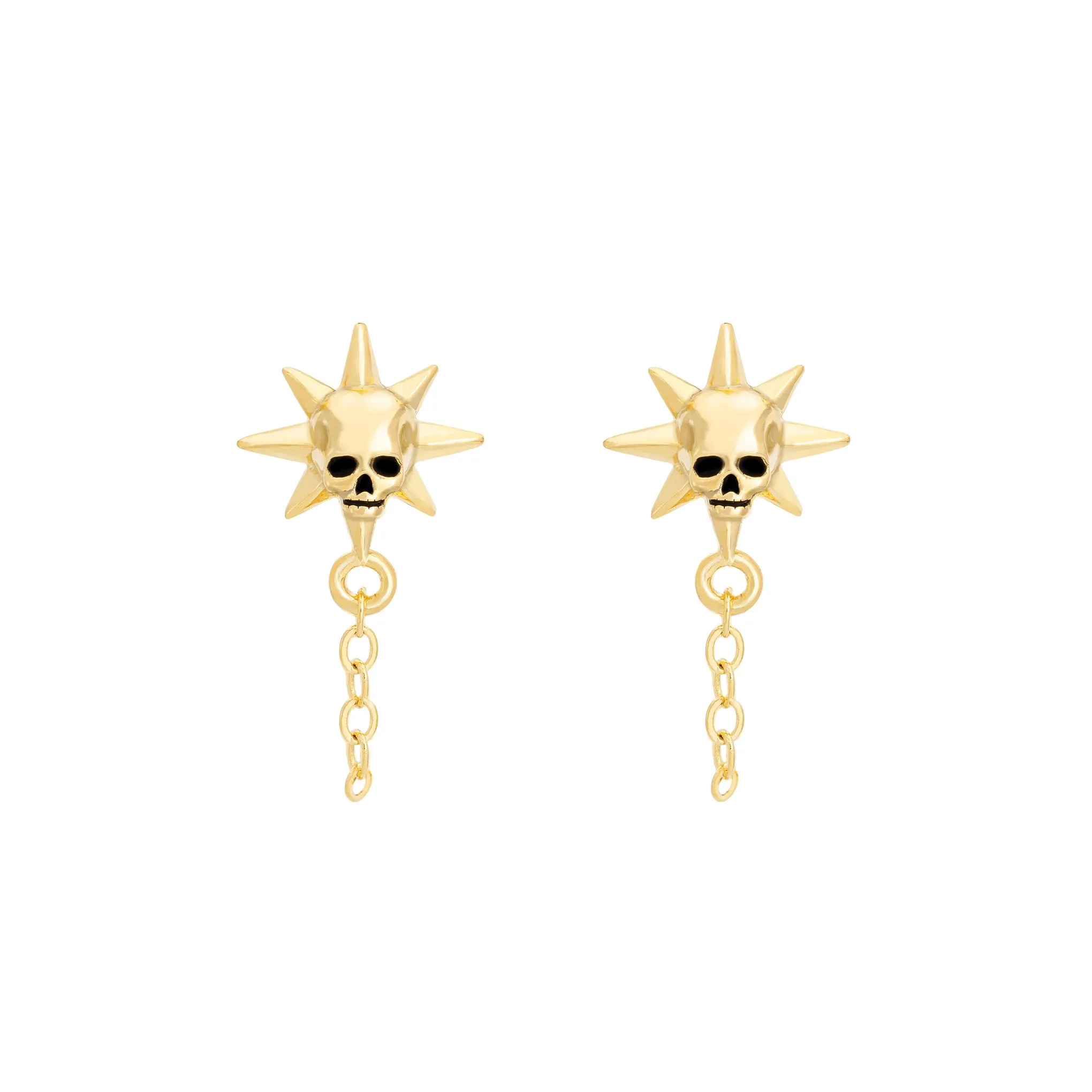 Chained Skull Studs