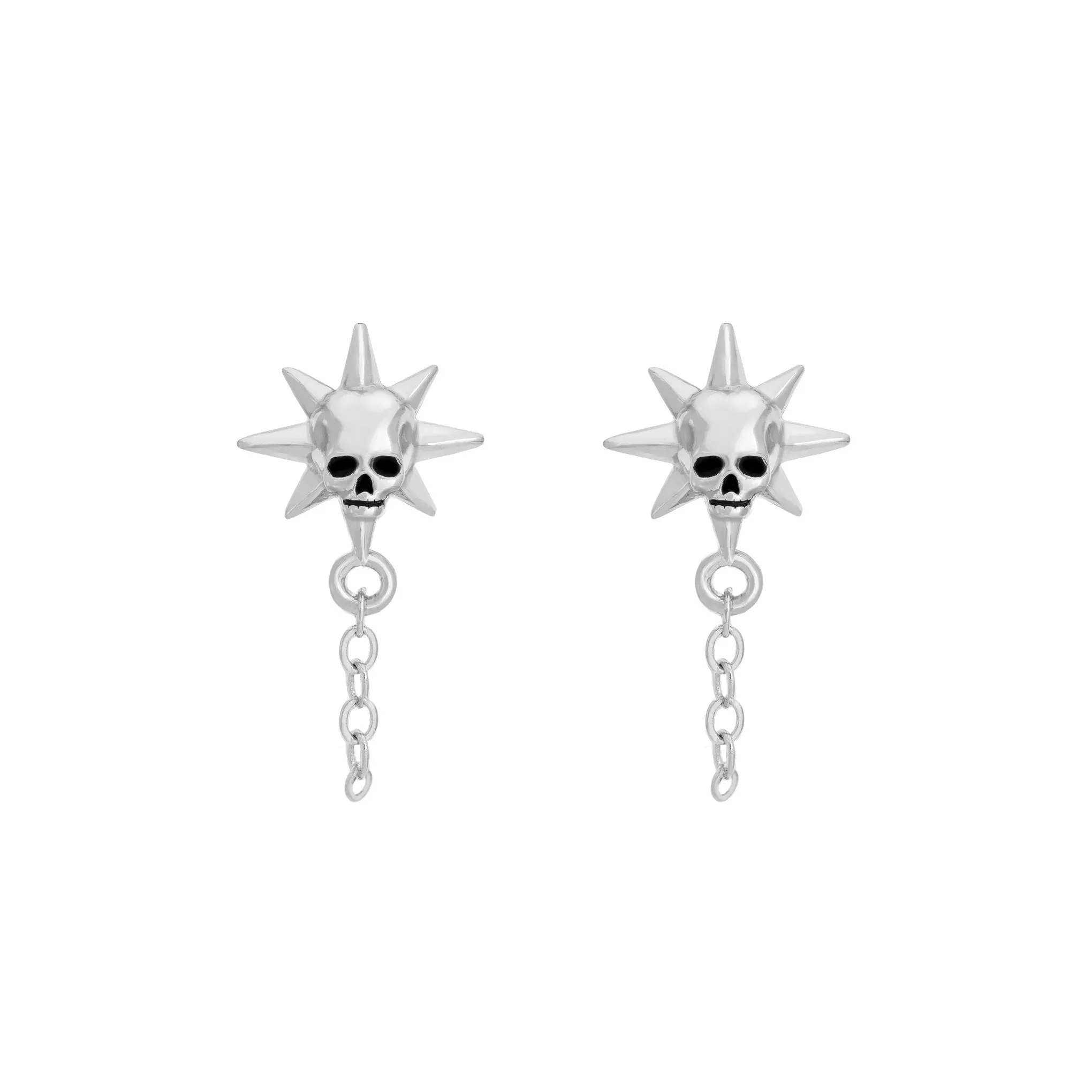 Chained Skull Studs