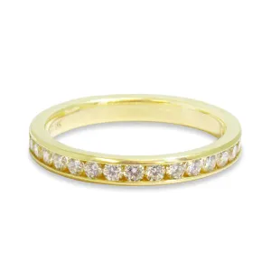 Channel Set Diamond Wedding Band