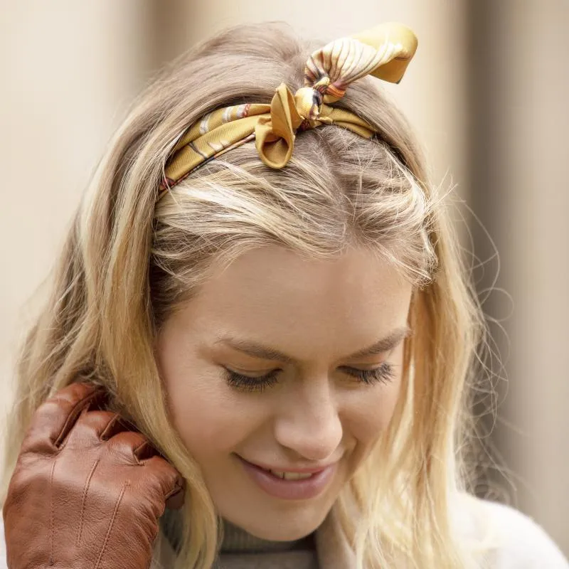 Clare Haggas George & Friends Silk Headband - Gold