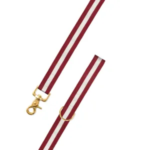 Crimson & White Grosgrain Ribbon Dog Leash