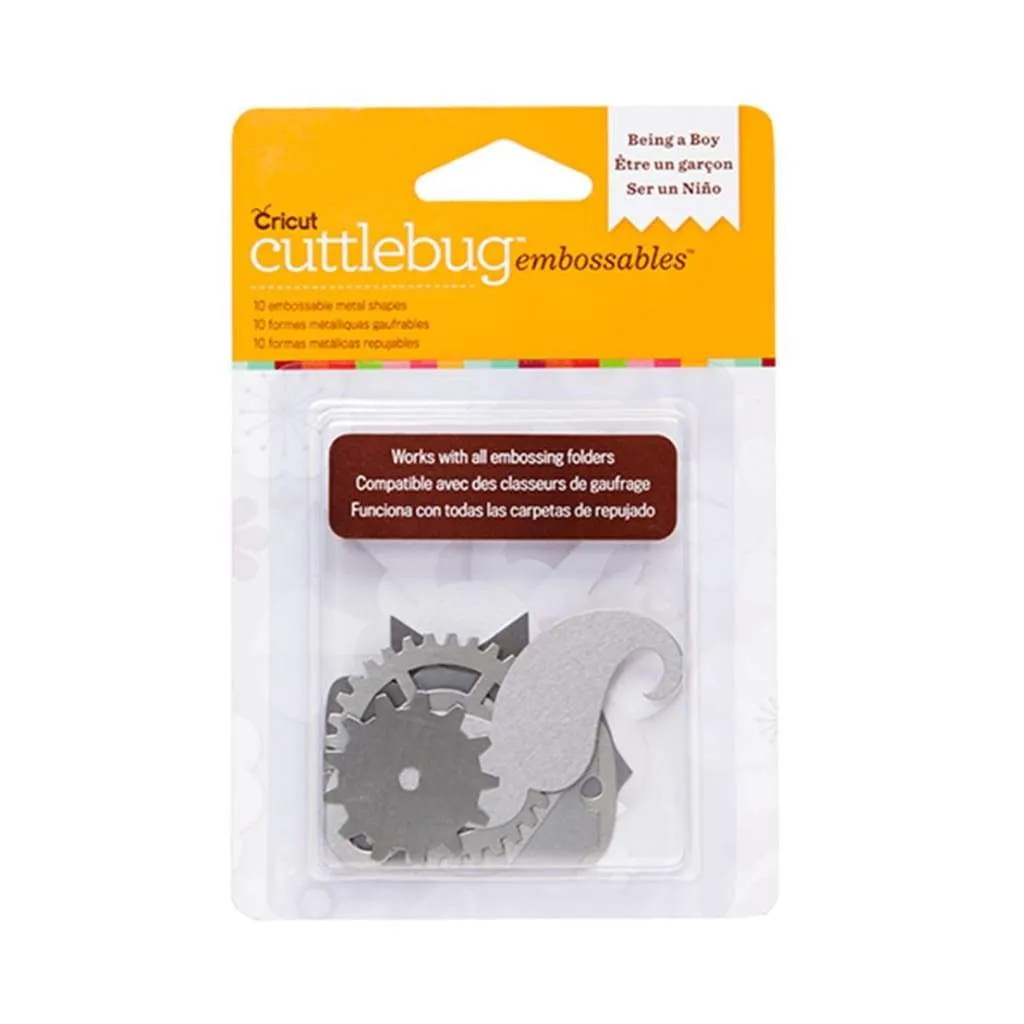 Cuttlebug Embossables Silver Shapes, Being a Boy*