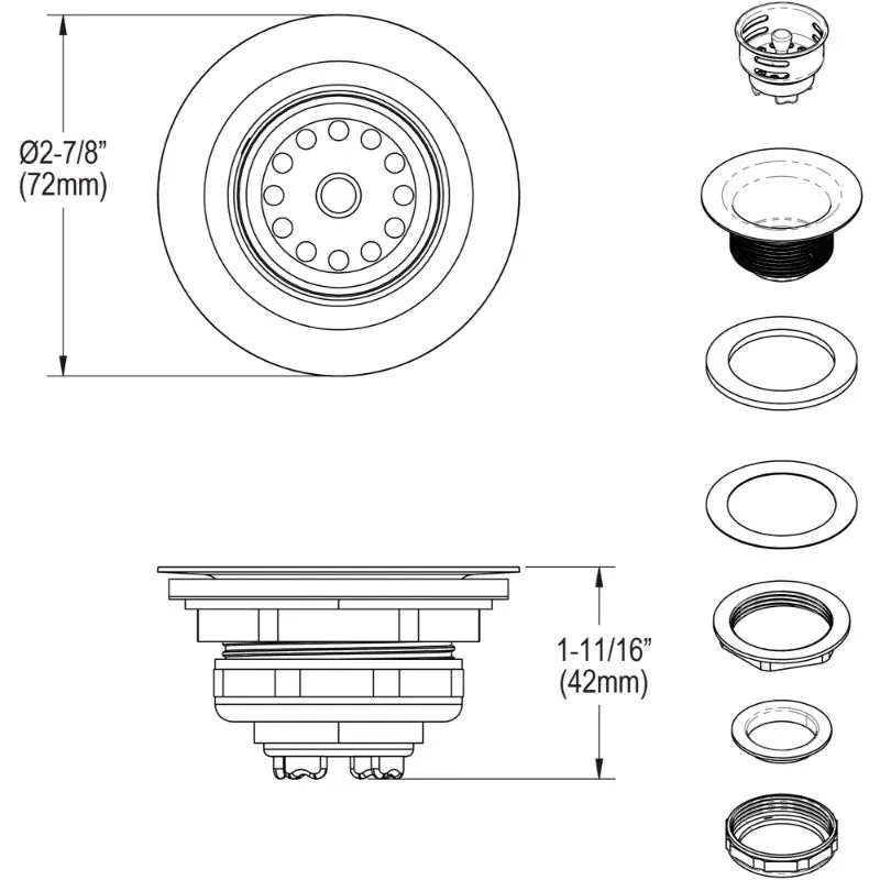 Dayton Drain (2.88" x 2.88" x 1.69")