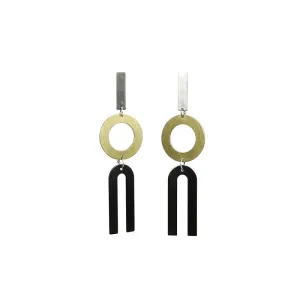 Divided Line Earrings