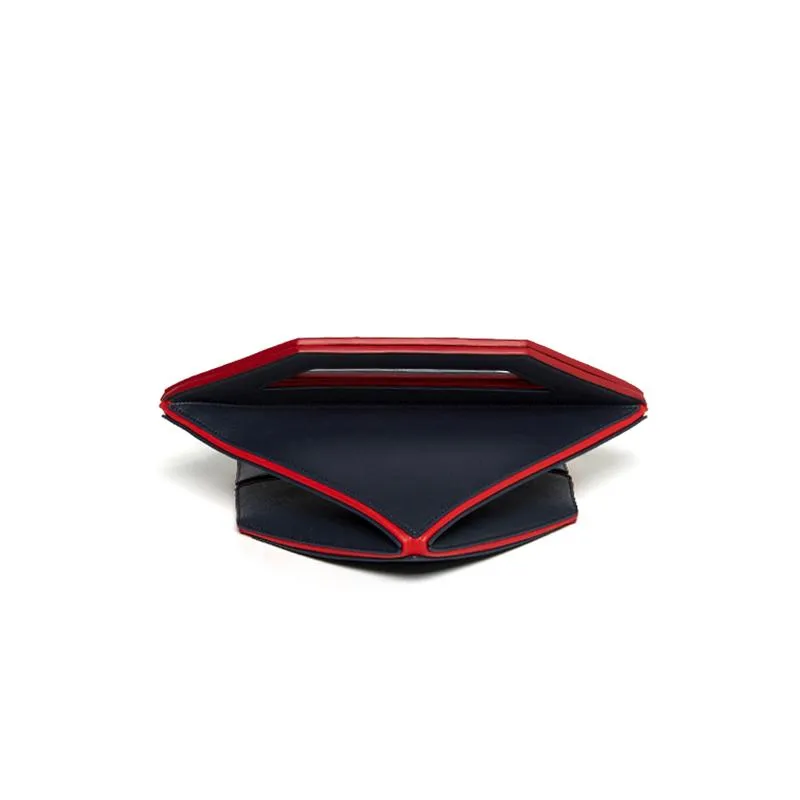 Facet Medium Foldable Tote - Blue / Red