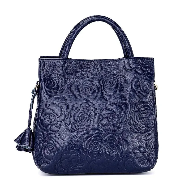 Fashion Knitted Genuine Leather Shoulder Bag