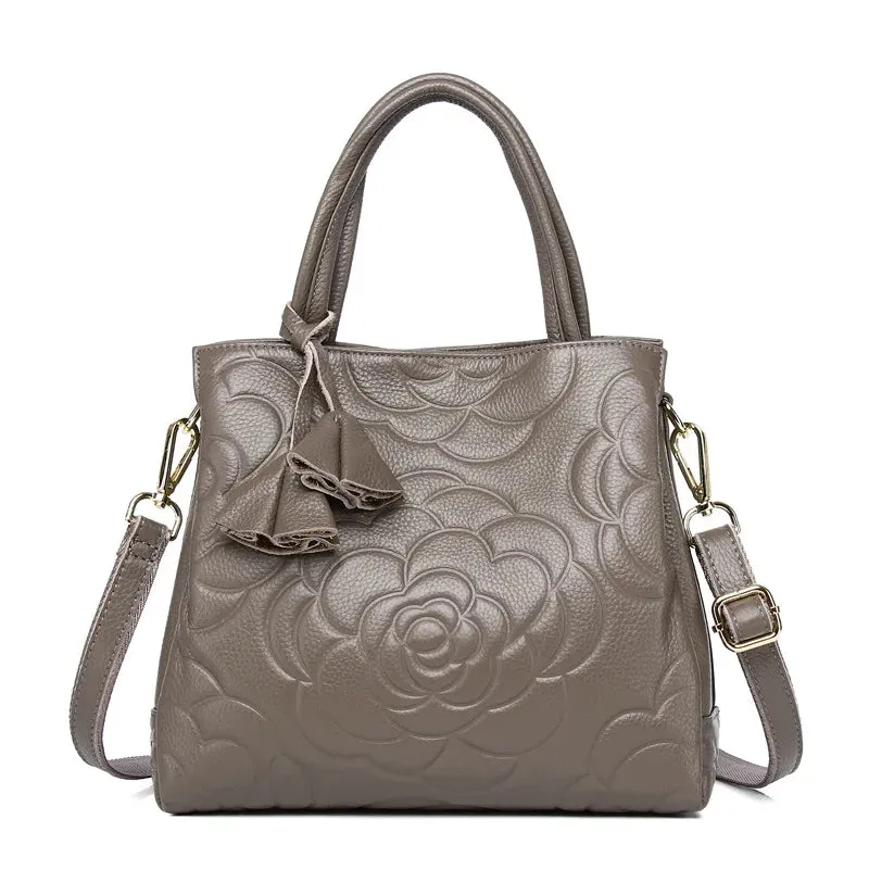Fashion Knitted Genuine Leather Shoulder Bag