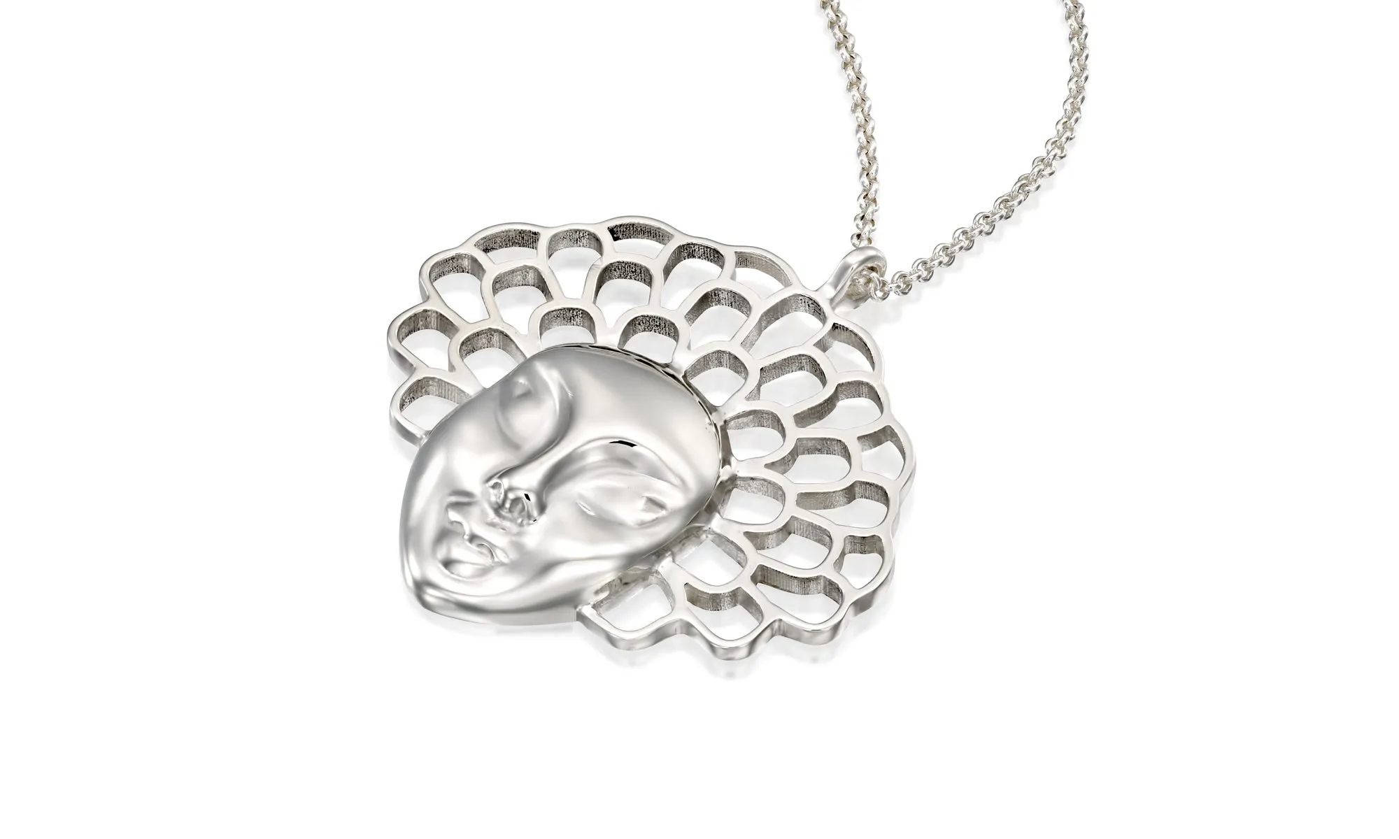 Flower silver women pendant