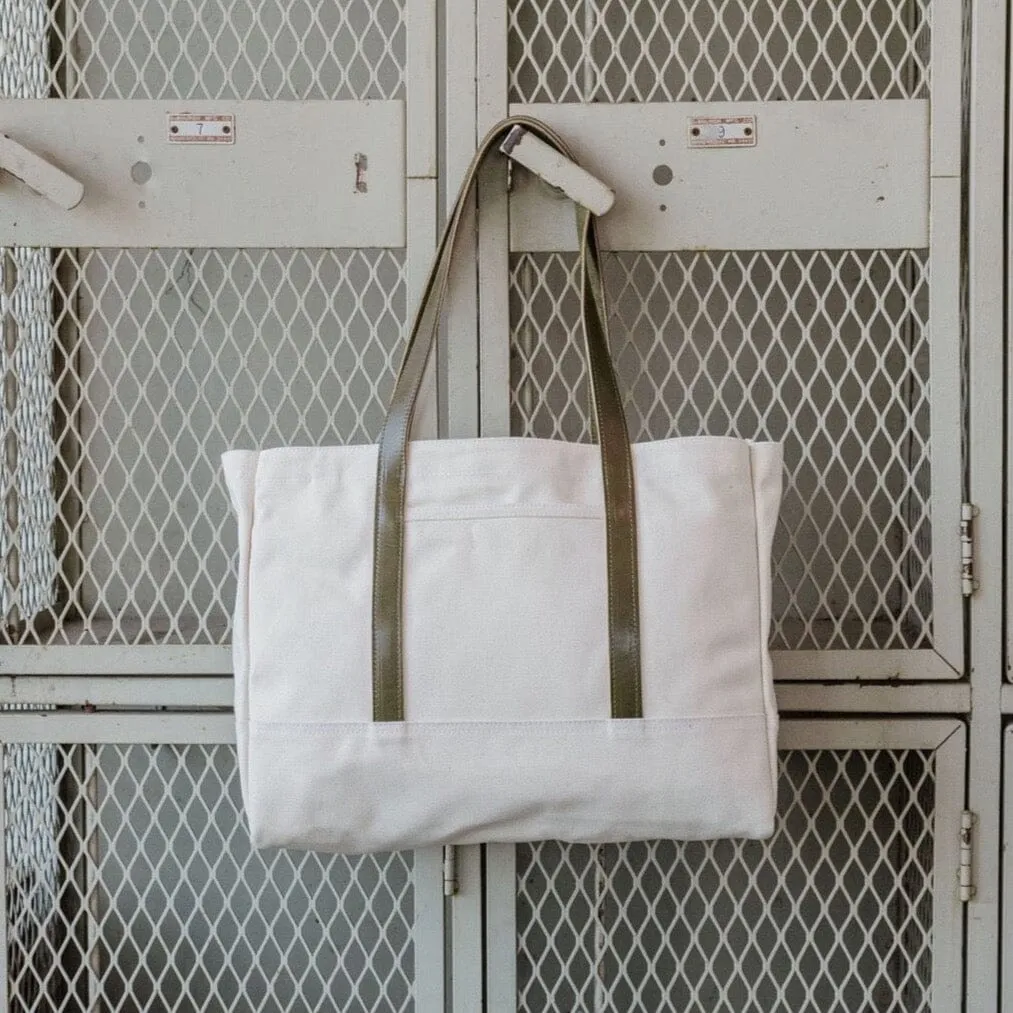 Gaviota Canvas Tote - Natural/Olive