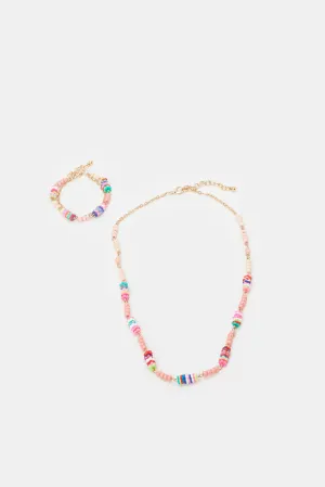 Gilrs Multicolour Embellished Accessories Set (2 Piece)