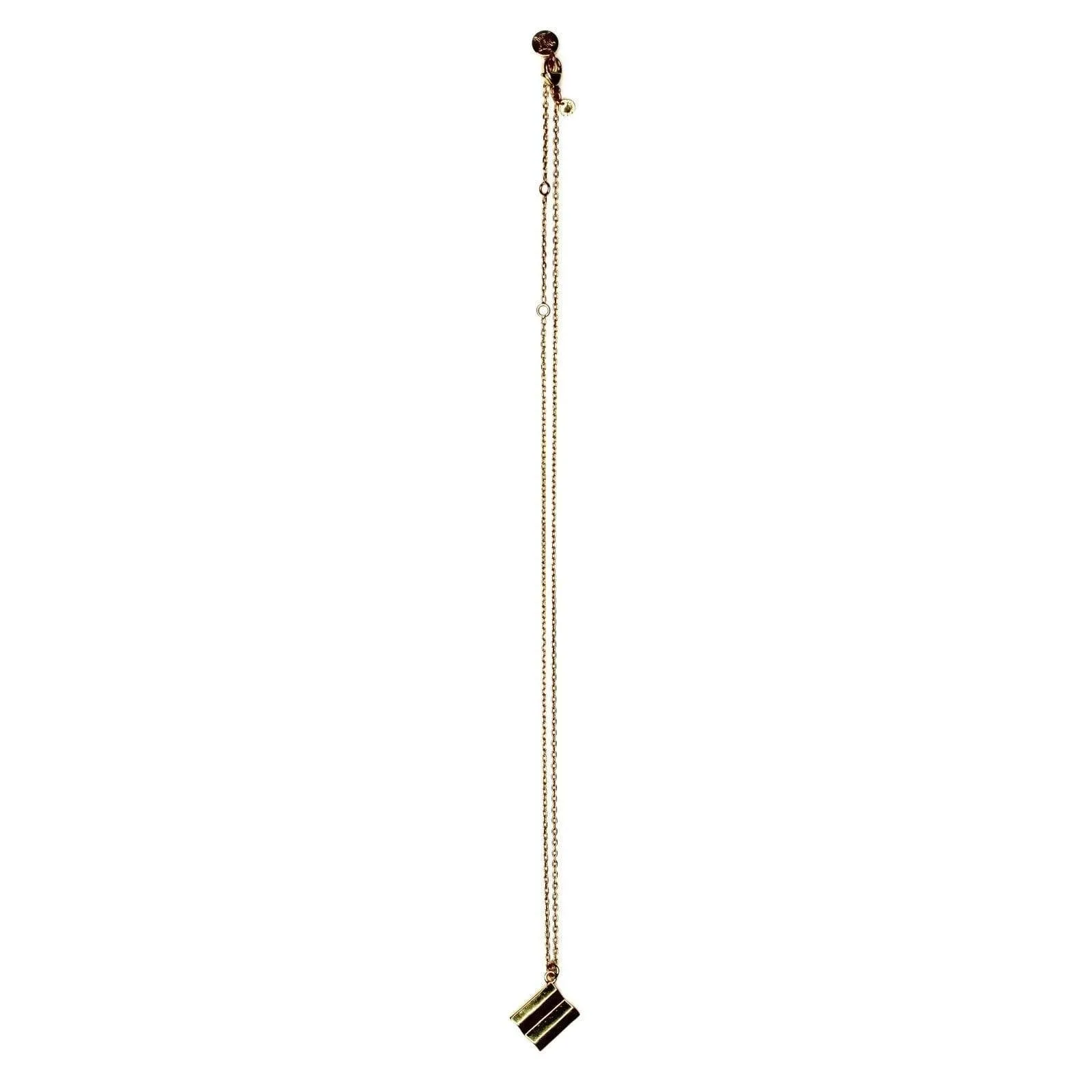 Gold Celine Horse and Wagon Chain with Black Enamel Accents
