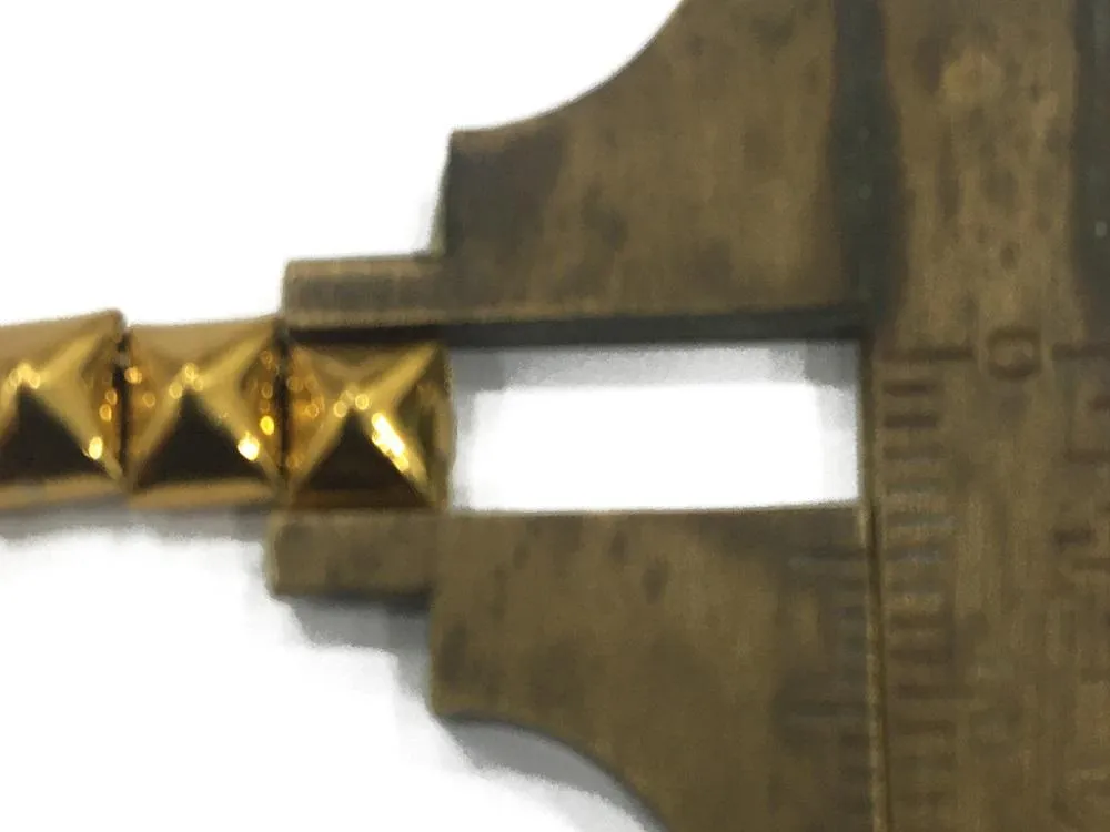 Golden Cubical Metal Chains (6 mm)