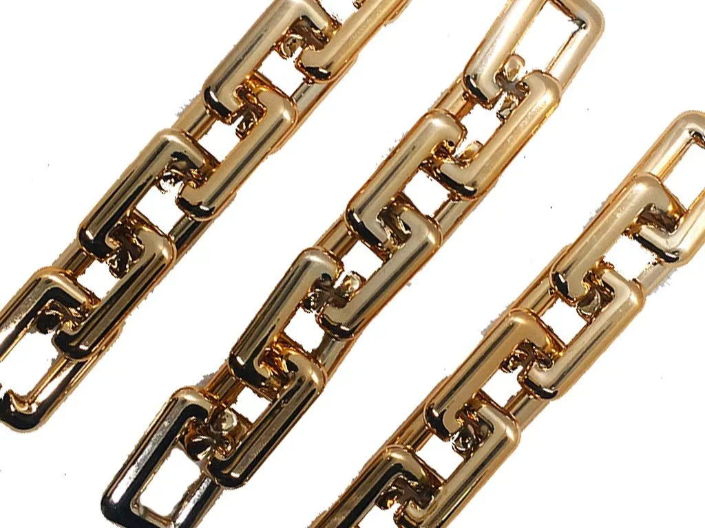 Golden Rectangular Mask Chain