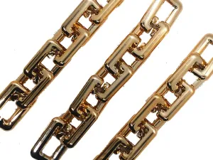 Golden Rectangular Mask Chain