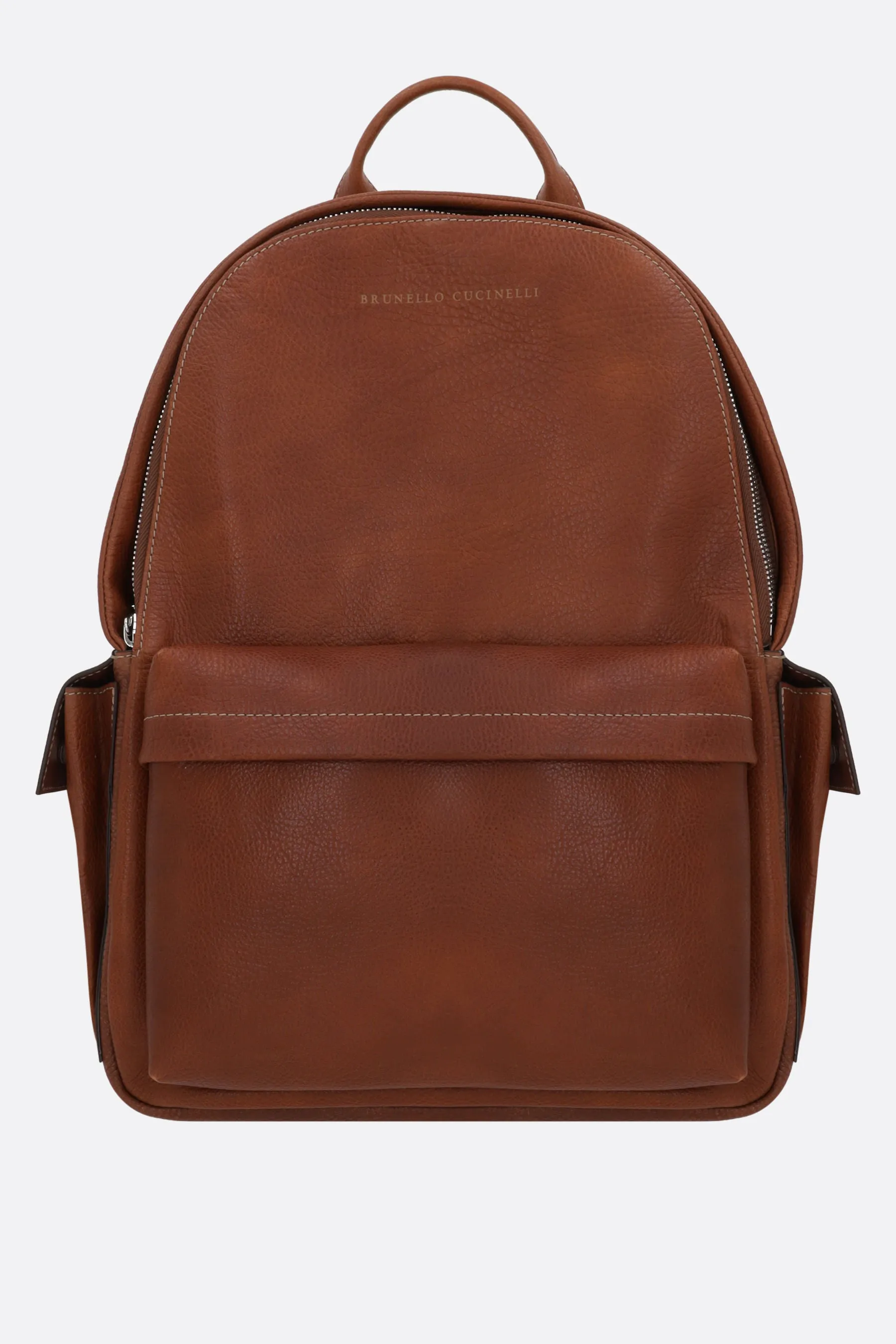 Grainy Leather Travel Backpack