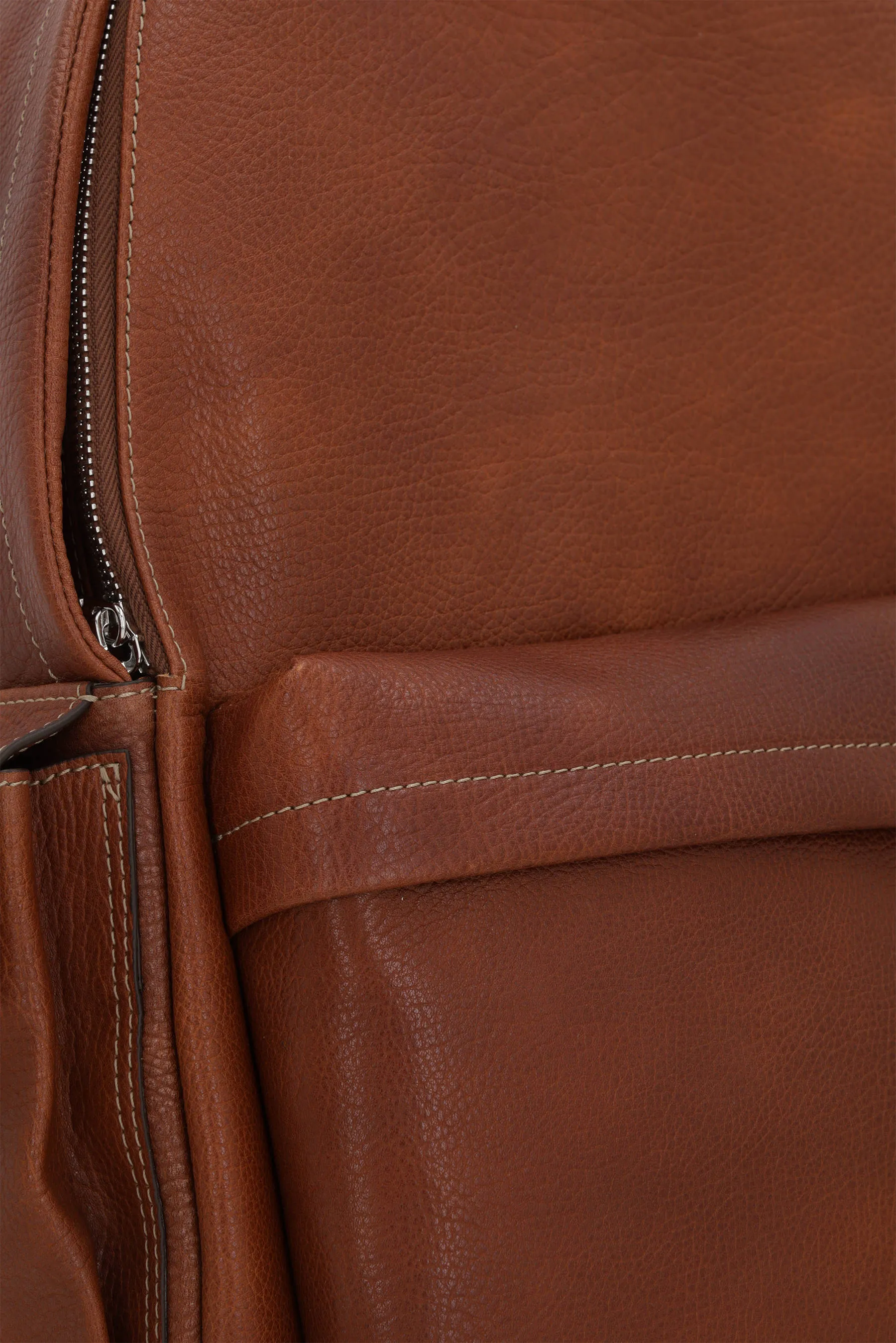Grainy Leather Travel Backpack