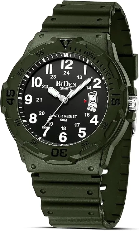 HANPOSH Mens Watches Analog Quartz Watches Men 50M Waterproof Watch Fashion Business Casual Mens Designer Watch with Date Wrist Watches for Man