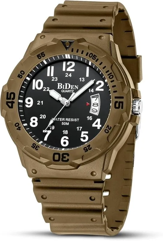 HANPOSH Mens Watches Analog Quartz Watches Men 50M Waterproof Watch Fashion Business Casual Mens Designer Watch with Date Wrist Watches for Man