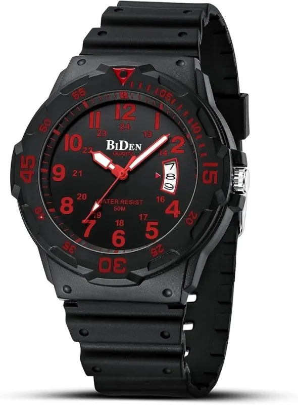 HANPOSH Mens Watches Analog Quartz Watches Men 50M Waterproof Watch Fashion Business Casual Mens Designer Watch with Date Wrist Watches for Man