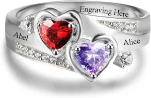 Jewelstruck Gifts for Mom Personalized Mothers Rings Birthstone Rings for Women Engagement Promise Rings for Her Family Anniversary Birthday Gifts for Women Grandma Mom Wife