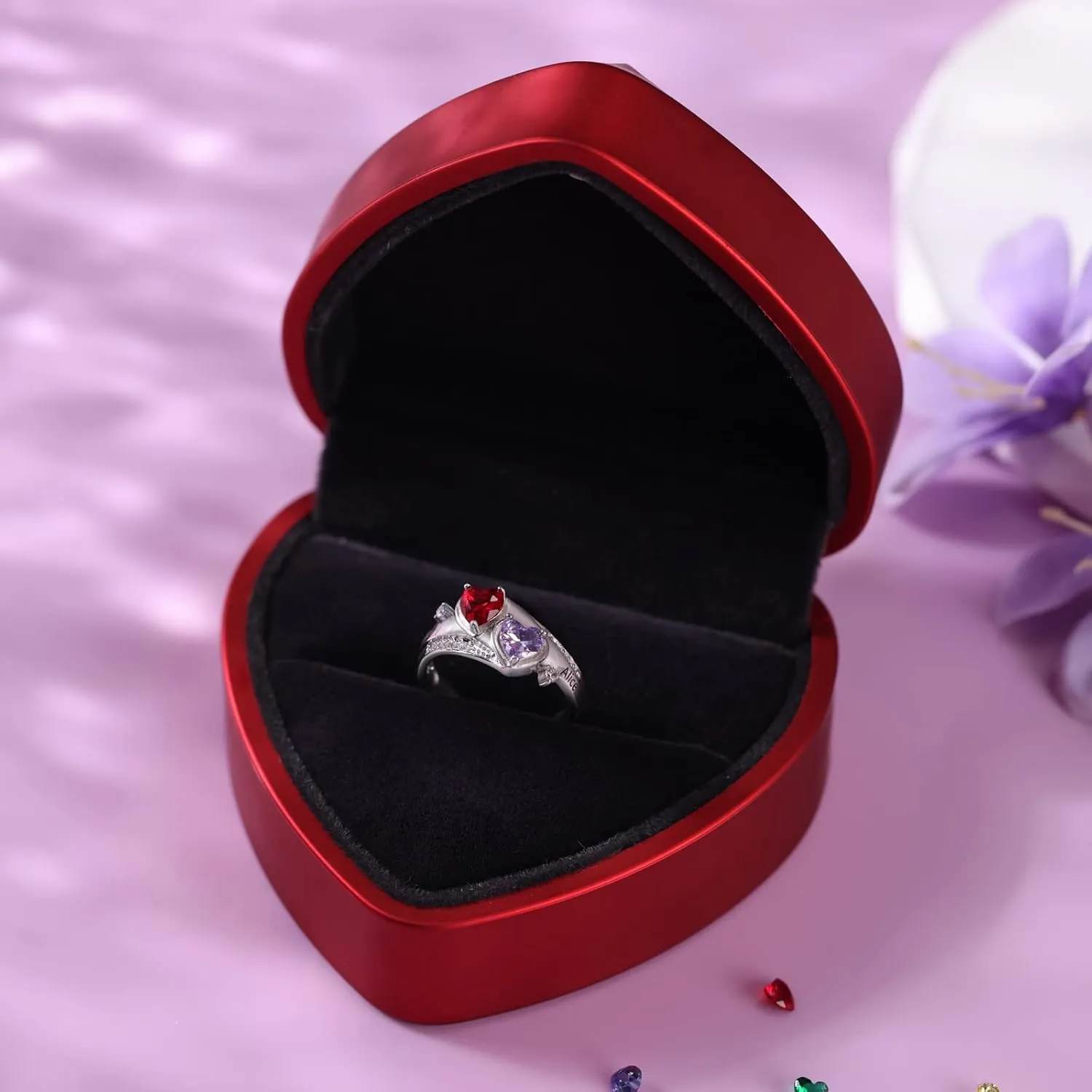 Jewelstruck Gifts for Mom Personalized Mothers Rings Birthstone Rings for Women Engagement Promise Rings for Her Family Anniversary Birthday Gifts for Women Grandma Mom Wife
