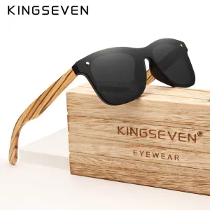KINGSEVEN Vintage Natural Wood Luxury Eyewear