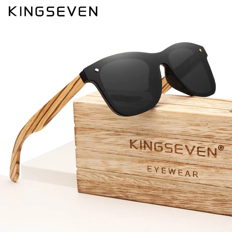 KINGSEVEN Vintage Natural Wood Luxury Eyewear