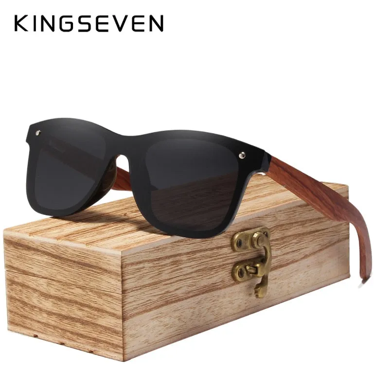 KINGSEVEN Vintage Natural Wood Luxury Eyewear