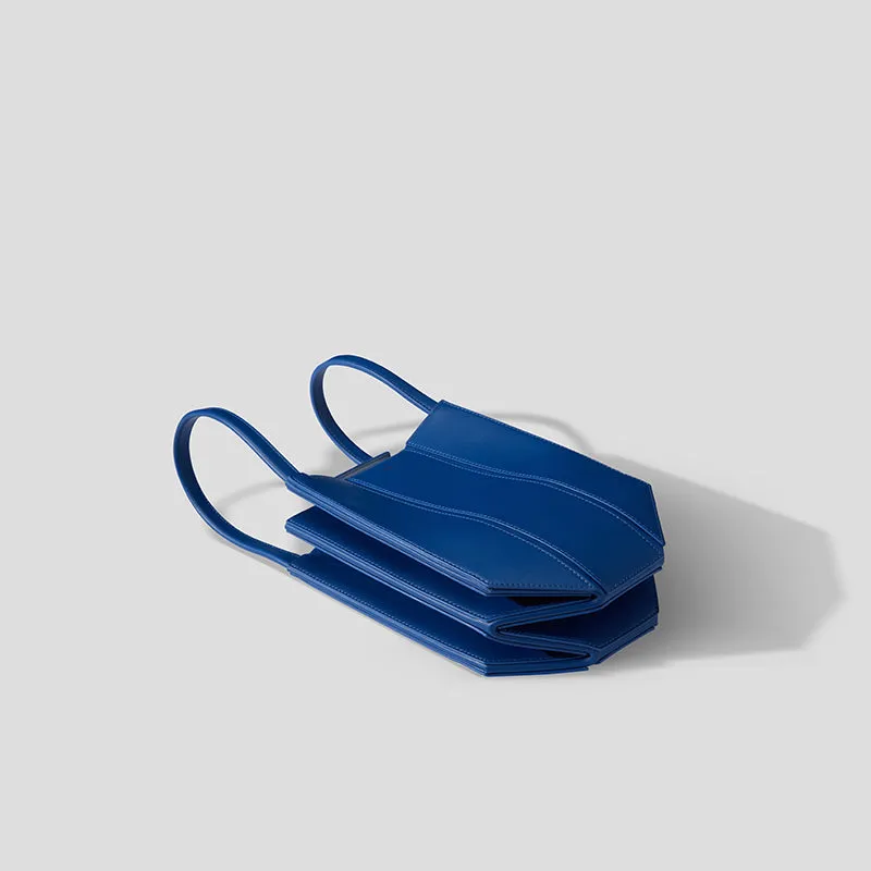 Lantern Designer Foldable Handbag - Prussian Blue